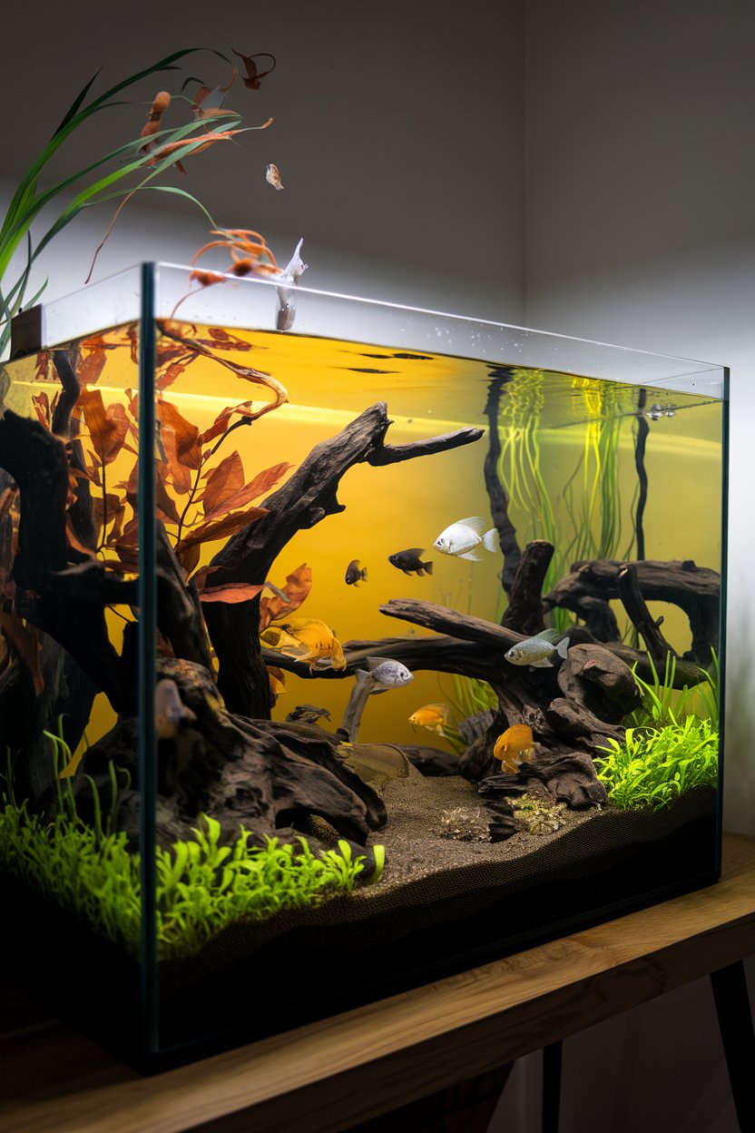 Blackwater Aquarium with Tannins