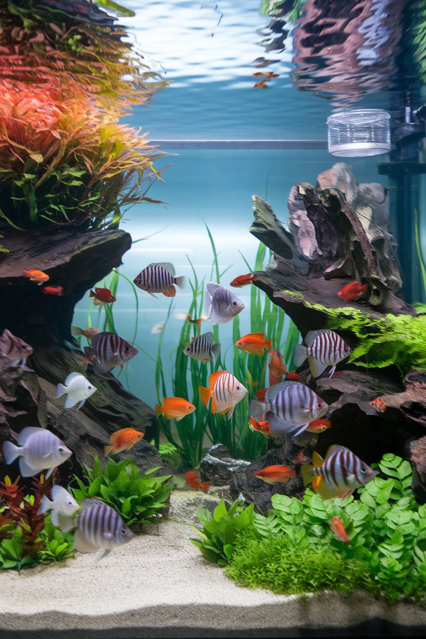 Discus And Cardinal Tetra Tank