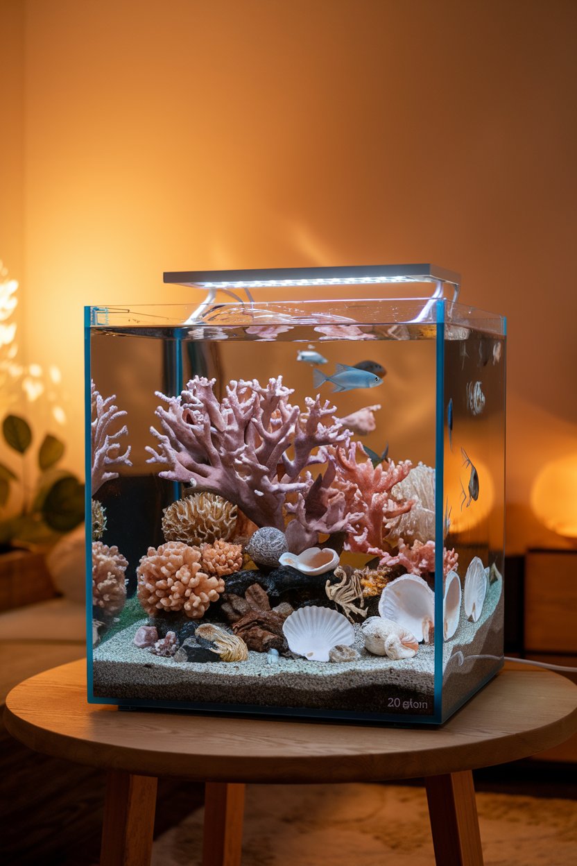 Faux Coral and Shell Decorations