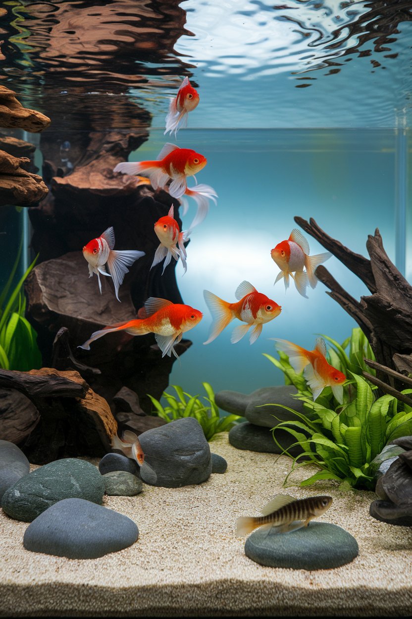 Goldfish and Dojo Loaches