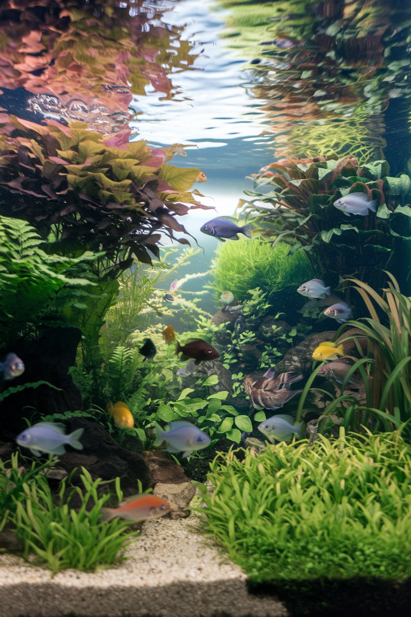 Planted Tank with Dwarf Cichlids