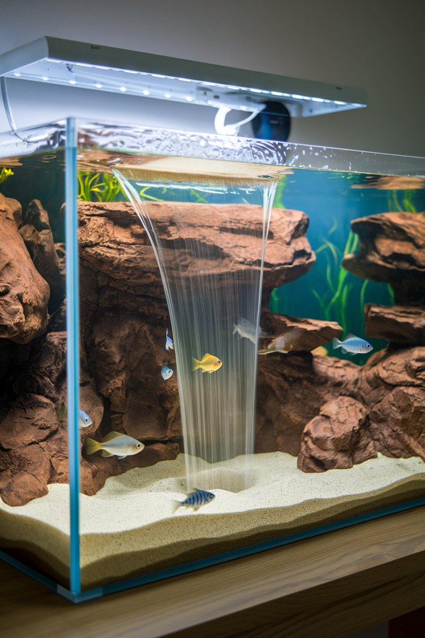 Sandfall Aquarium with Moving Sand