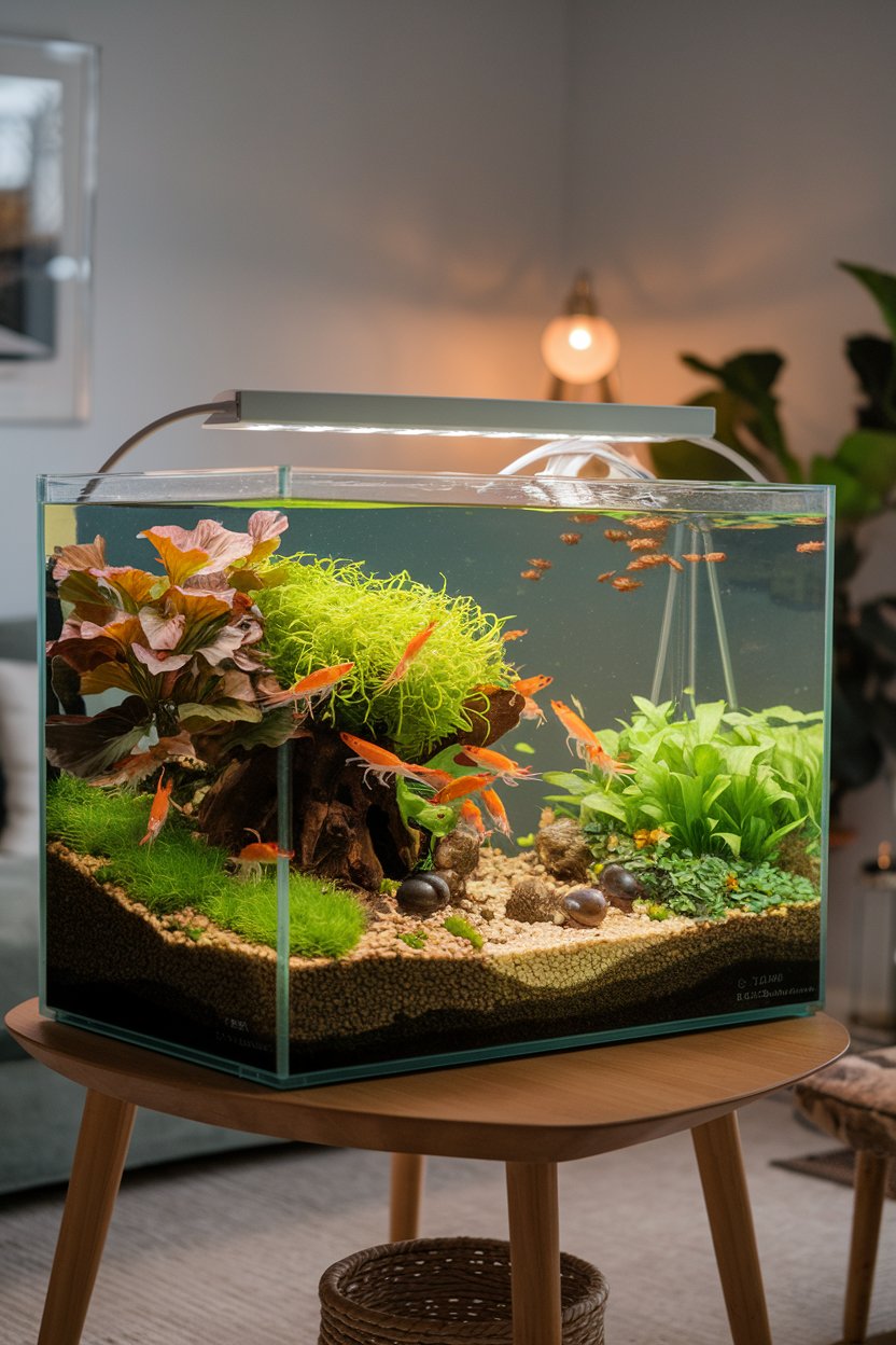 Shrimp and Snail Paludarium