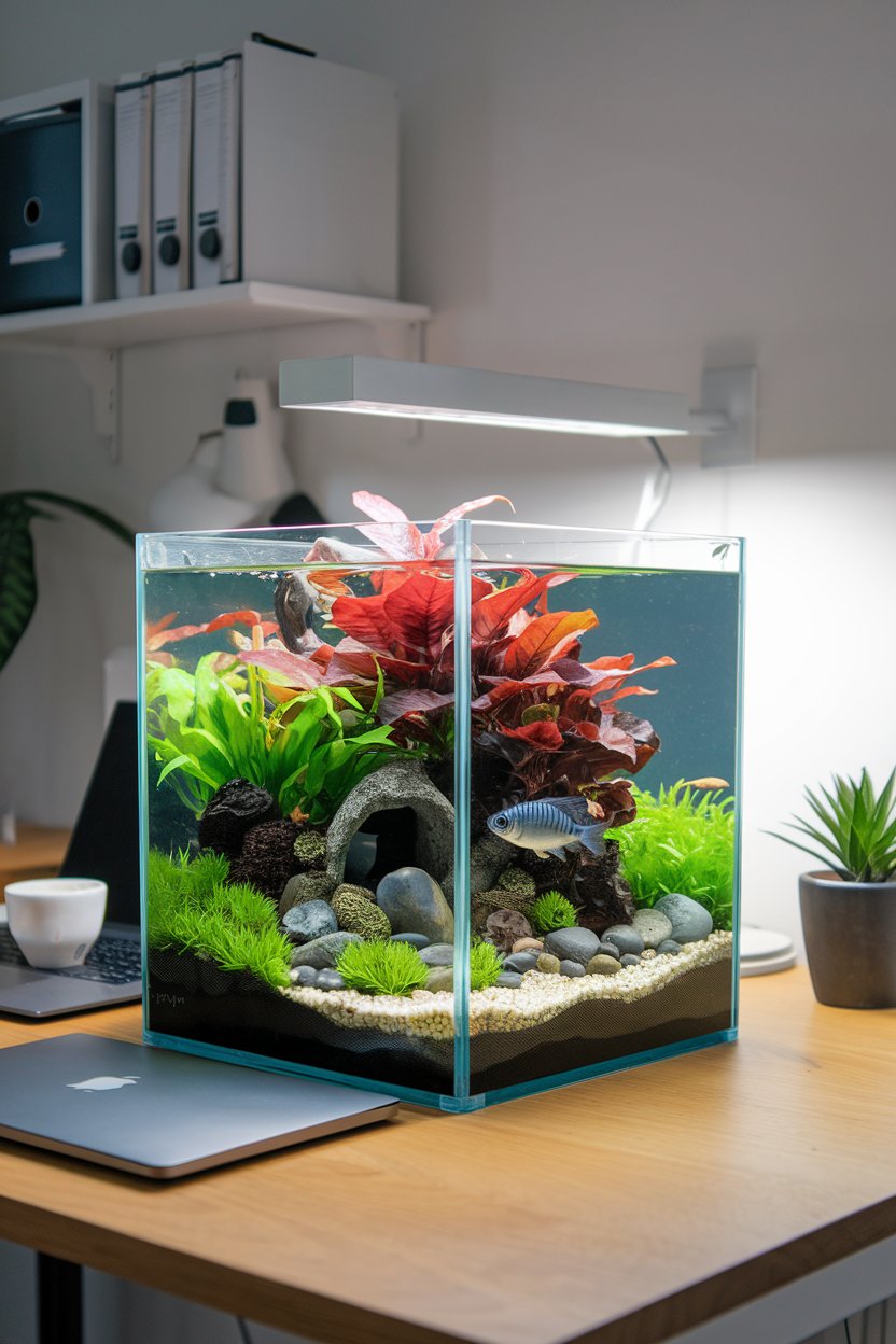 Single Dwarf Puffer Aquarium